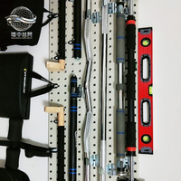 Duvara Monte Edilen Metal Pegboard, Spor Salonu Ekipmanları Depolaması, Fitness Ekipmanları Düzenleme ve Antrenman Aksesuarları Depolama Sistemleri için