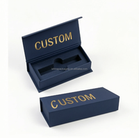 Boîte d'emballage de cartouche biodégradable avec logo personnalisé, résistante aux enfants, 1 ml, estampage à chaud doré, vernis UV sélectif