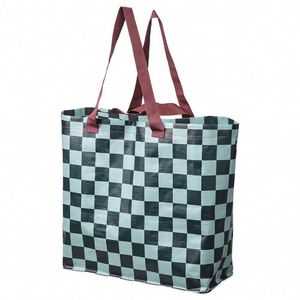 Sacs fourre-tout promotionnels classiques réutilisables écologiques imperméables en PP tissé - Impression par transfert thermique de motifs personnalisables - Product Image 5