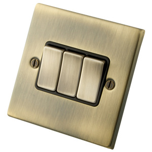 <b>Retro</b> Series Brass <b>Switch</b> Stainless Steel Brushed Bronze Two Way Coppery <b>Switch</b> - Product Image 1
