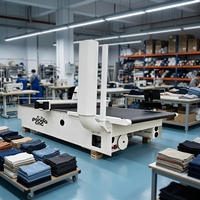 Mesin Pemotong Kain Otomatis Presisi Panda CNC 380V 16-25KW Daya Garansi 5 Tahun Harga Pabrik Asal Shandong