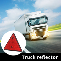 Triangle rouge de sécurité, triangle de signalisation pour remorque, camion, bus