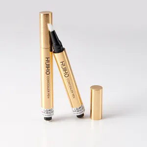 HUIHO Eco Friendly Empty Luxury Gold Pencil Lip Gloss Bottle Private Label Aluminum Lipgloss Tubes