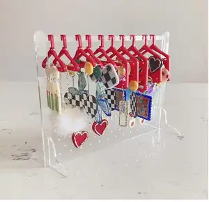 Acryl Oorbel Houderrek Met Mini Hangers Sieraden Display Oorknopjes Organizer Opslag Voor Vrouwen Meisje