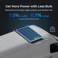 Paneles Solares Monocristalinos PERC de 200W, 25% de Alta Eficiencia, de Vidrio, 182mm, 24V, Cargador de Energía Fotovoltaica para Autocaravanas, Embarcaciones, Cabañas, Techos, Granjas
