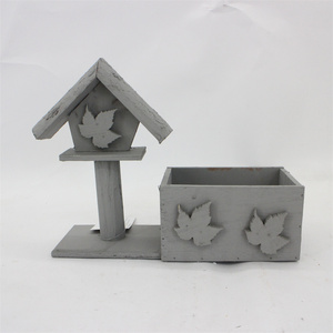 Maceta de madera de estilo <span class=keywords><strong>rural</strong></span> con compartimento de almacenamiento, adecuada para Decoración - Product Image 5