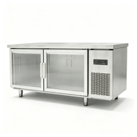 Peralatan Restoran Komersial Freezer Stainless Steel dengan Pendinginan Suhu Tunggal untuk Pajangan Makanan