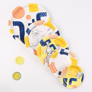 Platos de Papel Personalizados de la Serie de Animales Canguro Lanweier al por Mayor, 7 y 9 Pulgadas, Juego de Vajilla Desechable Ecológica (Paquete de Diez) para Fiestas - Product Image 2