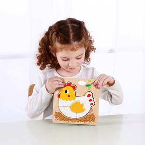 Vie Cycle <span class=keywords><strong>Puzzle</strong></span>-Poule 0-2 <span class=keywords><strong>ans</strong></span> en bois 3d stéréo enfants correspondant illumination de <span class=keywords><strong>puzzle</strong></span> enfants jouets en bois - Product Image 4