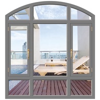 Ventana de Aluminio con Doble Vidrio Insonorizado y Marco Arqueado