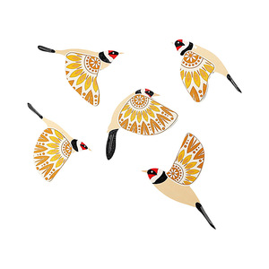Set de Adornos de Pared de Madera Estilo Rústico Americano con Pájaros, Decoración de Pared con Gorriones Voladores para Interiores de Casa de Campo, Porche y Hogar - Product Image 5