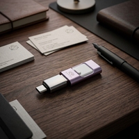 Clé USB 3.0 pivotante OTG Type-C haute vitesse, personnalisable avec logo, portable, 2-en-1, en métal, clé mémoire USB
