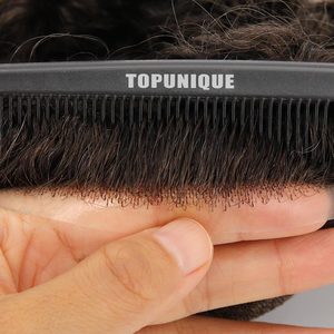 <span class=keywords><strong>Parrucchino</strong></span> da <span class=keywords><strong>uomo</strong></span> 2.2cm X 15cm in pizzo 100% indiano con frangia a onde profonde con <span class=keywords><strong>capelli</strong></span> vergini indiani 6 \ "parrucca con anello a V - Product Image 3