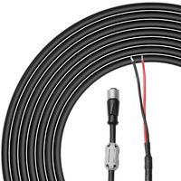Cable de alimentación/electrónica Alvin's Cables M12 T-Code de 4 pines hembra con extremo abierto, clasificación IP67, revestimiento de PVC, 1m, blindado para cadena de arrastre, para Cognex 3D
