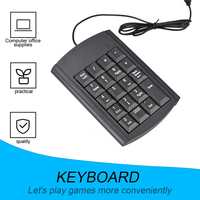 Nouveau Mini clavier numérique USB à 19 touches pour ordinateur portable et Notebook