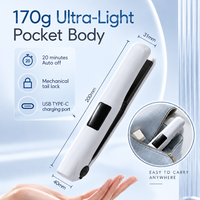 Lisseur de cheveux PRITECH professionnel sans fil, mini lisseur portable, plaques en céramique flottantes 3D