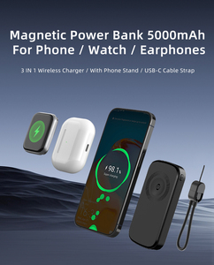 Chargeur portable CE ROHS Mini avec logo personnalisé OEM, charge rapide, Power Bank 5000 mAh avec câble Type C intégré pour <span class=keywords><strong>iPhone</strong></span> - Product Image 2