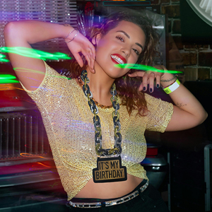 Collana con Catena in ABS Personalizzata con Scritta 'È <span class=keywords><strong>IL</strong></span> <span class=keywords><strong>MIO</strong></span> COMPLEANNO' per Feste, <span class=keywords><strong>San</strong></span> <span class=keywords><strong>Valentino</strong></span>, Ringraziamento, Natale e Festa del Papà - Product Image 2