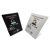 Carte intelligente sans contact NFC RFID Google Review en acrylique avec code QR NTAG213, étanche, ISO 14443A, pour les réseaux sociaux et les adhésions