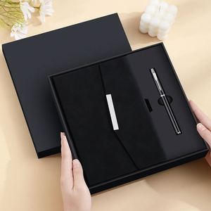 Promotional Business Office Gift Sets Customizable A5 UV Printed PU Leather Notebooks with Pens for Students - Product Image 1