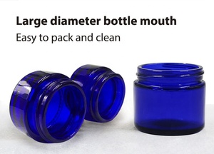 Nhà Máy Cung Cấp Lọ Kem Xanh Coban 50ML Lọ Thủy Tinh Mỹ Phẩm Có Nắp Nhôm Nhựa Khác Nhau - Product Image 4