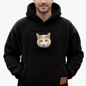 Sweat-shirt personnalisé pour animaux de compagnie avec capuche, chaud et confortable, avec poche zippée pour chat, petit chien, pour les amoureux des animaux, à porter au quotidien. - Product Image 2