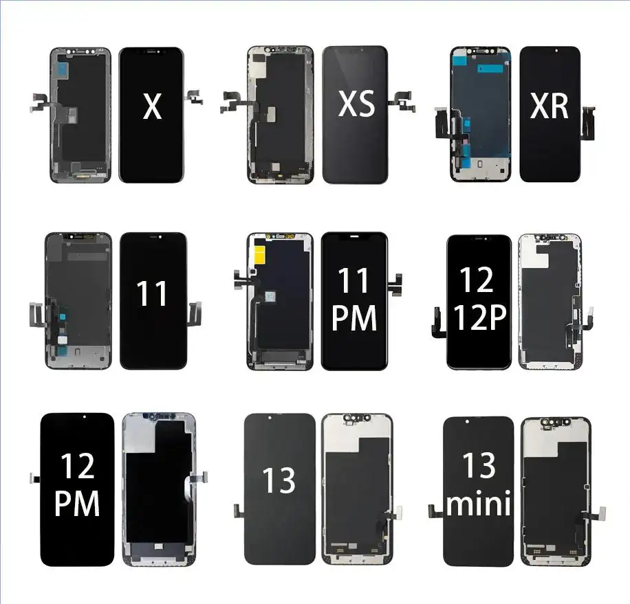 Teléfonos móviles LCD al por mayor para Iphone X/XS/XR/XSMAX 11 12 13 14 Plus Lcds MONTAJE DE PANTALLA TÁCTIL pieza de repuesto