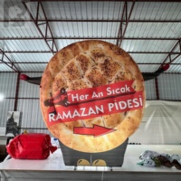 Modèle de danseur gonflable géant personnalisé de 2 m en forme de pain pita pour boulangerie/pâtisserie/festival du Ramadan/présentation en magasin de vente au détail alimentaire