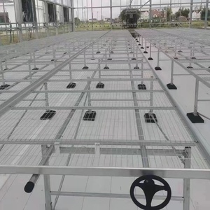 Large Movable Wire Mesh Seedbed Greenhouse <strong>Plant</strong> Nursery Equipment Grow <strong>Table</strong> Rolling Mesh Benches Hot Galvanized Steel - Product Image 5