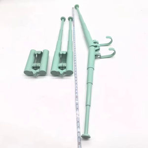 Perchero Plegable de Plástico, Colgador Telescópico Portátil con Diseño de Doble Barra, Compacto para Viajes - Product Image 3