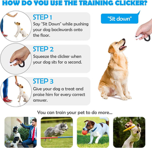 Pet <b>Dog</b> Training <b>Button</b> Clicker Kit Custom Clike Sound With Wrist Strap Animal Behavior Aids - Product Image 3