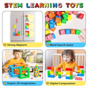 35Pcs Khối Từ Tính, Toddler Đồ Chơi Cho 3 4 5 Năm Tuổi Chàng Trai Cô Gái, Xây Dựng Gốc Mầm Non Học Tập Nam Châm Cảm Giác Đồ Chơi Cho Trẻ Em - Product Image 5