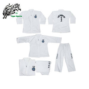 Uniforme Deportivo de Taekwondo Unisex ITF <span class=keywords><strong>para</strong></span> Adultos y Niños, Algodón, Poliéster y Seda, Logotipo Bordado, Personalizable, OEM - Product Image 4
