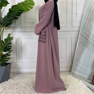 6166 #   Robe musulmane brodée pour femmes, robes longues, vêtements islamiques, mode kimono, style arabe, abaya musulmane de Dubaï - Product Image 4