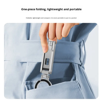 Support de téléphone magnétique multifonctionnel de poche pour voyage, en alliage d'aluminium, support de téléphone rotatif à 360 degrés, support de bureau avec mousqueton