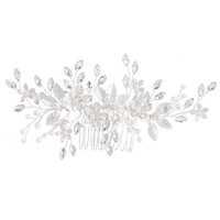 Neues Design Brilliant Gorgeous Ladies Hochzeits essen Party Sparkling Pearl Zircon Hair Comb