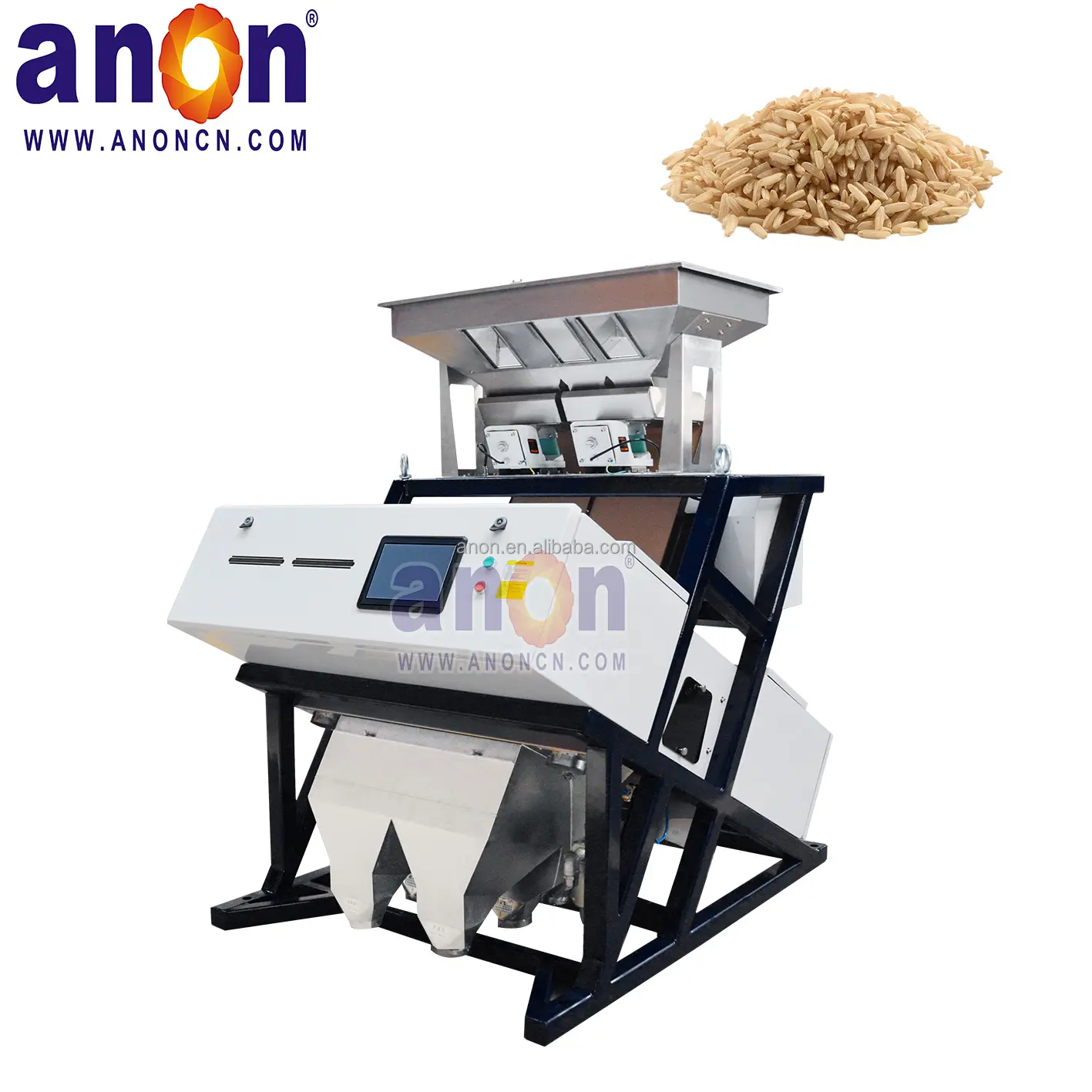 جهاز تصنيف ألوان متعدد الوظائف ذكي من ANON جهاز تصنيف ألوان الحبوب جهاز تصنيف ألوان الأرز والقهوة الخام