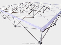 Support professionnel de toile de fond de tissu de tension de cercle de 10ft affichage de mariage et de salon commercial