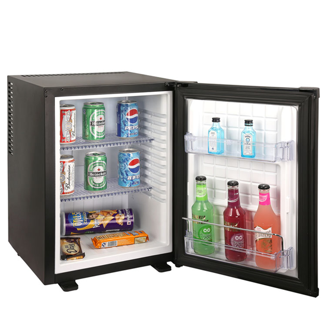 High Quality Single Door Fridge Mini Retro Room Cooler Noiseless Mini Bar Commercial Frigobar Silent for Hotel Use