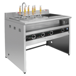 Estación <span class=keywords><strong>de</strong></span> Cocción <span class=keywords><strong>de</strong></span> Pasta Comercial <span class=keywords><strong>de</strong></span> Acero Inoxidable, Cocina Eléctrica para Pasta con Baño María y Fregadero - Product Image 2