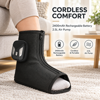 Masseur électrique pour les pieds et les chevilles avec chaleur, botte de compression d'air sans fil pour la maison, le bureau, les voyages et la relaxation quotidienne
