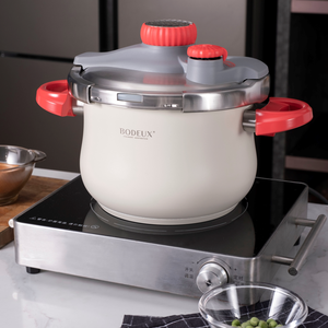 Casserole à cuisson rapide moderne brevetée Bodeux, <span class=keywords><strong>autocuiseur</strong></span> en acier inoxydable, écologique, compatible gaz et induction, cuiseur à <span class=keywords><strong>riz</strong></span> commercial 8L - Product Image 5