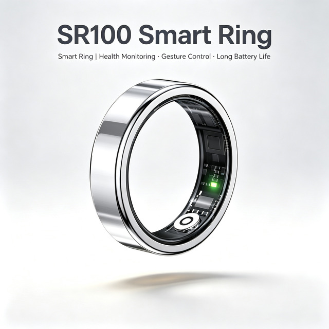 2026 Smart Ring Health & Fitness Tracker with App Control Alloy Case 5-10 Days Battery Life