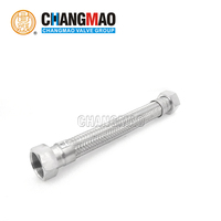 AUQIVM Vente en gros directe usine Tuyau flexible en acier inoxydable poli à connexion à bride basse pression de 1/8 à 1 3 pouces