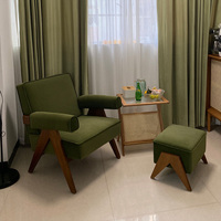 Fauteuils d'appoint de luxe pour chambre d'hôtel, ensemble de fauteuils individuels modernes en velours pour salon domestique