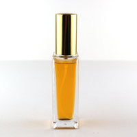 Vente en gros de flacons de parfum en verre transparent rectangulaires avec vaporisateur fin à brume, 30 ml, 50 ml, 100 ml, avec bouchon argenté, doré ou noir