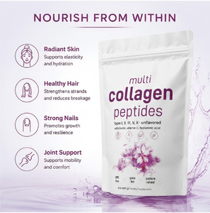 Colágeno Natural en Polvo de Marca Privada con Ácido Hialurónico, Vitamina <span class=keywords><strong>C</strong></span> y Biotina para el Crecimiento de la Piel, el Cabello y las Uñas - Product Image 2