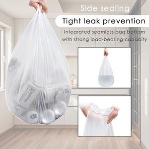 ถุงขยะหัวหม่าเหิงชุน แบบหนา สำหรับสำนักงาน ห้องครัว ห้องนอน และอื่นๆ จำนวน 60 ใบ สีขาว - Product Image 6