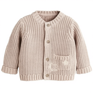 Giacca Unisex per Neonati Next, Ricamata e Lavorata a Maglia, Imbottita in Piuma, in Tessuto Pettinato Lino/Cotone, Stile Preppy - Product Image 1