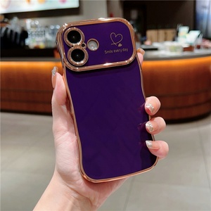New Wave Heart Design Luxury TPU Phone <b>Cover</b> Girly Universal Camera <b>Protector</b> Shockproof Phone Cases for iphone 15 Pro Max - Product Image 4